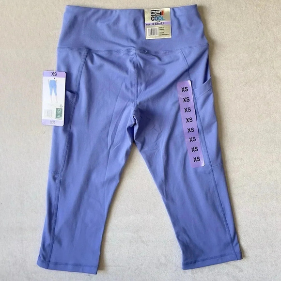 32 Degrees Cool Women's Soft Active Capri Legging Pants, Purple, Size XS 2 Pair - Picture 5 of 14